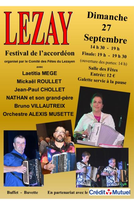 Festival de l'accordéon le 27 septembre