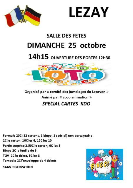 Loto dimanche 25 octobre