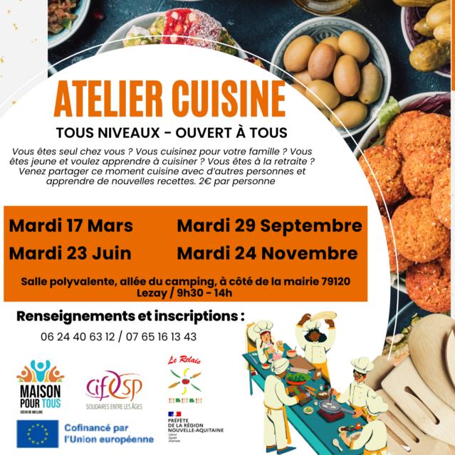 Atelier cuisine de l'Epicerie sociale