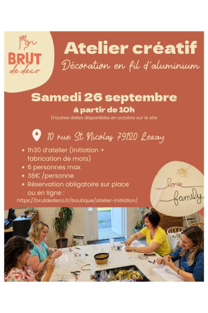 Atelier créatif  Fil d'aluminium